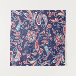 Ethnic Floral: Abstract Oriental Seamless. Tapestry