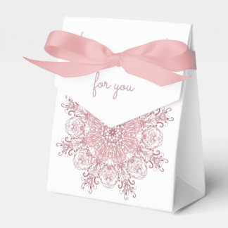 Ethnic Floral Coral Mandala. Favour Box