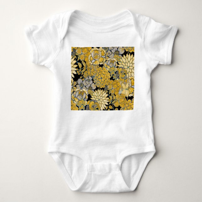Ethnic Floral: Creative Paisley Texture. Baby Bodysuit (Front)
