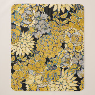 Ethnic Floral: Creative Paisley Texture. Sherpa Blanket