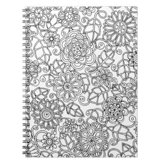 Ethnic Floral Doodle Notebook