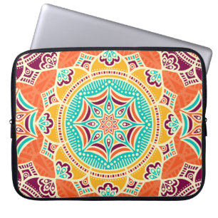 Ethnic Floral: Enchanting Seamless Design. Laptop Sleeve