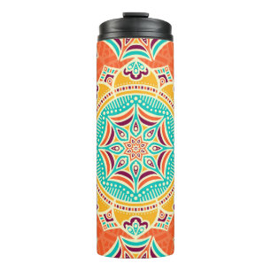 Ethnic Floral: Enchanting Seamless Design. Thermal Tumbler