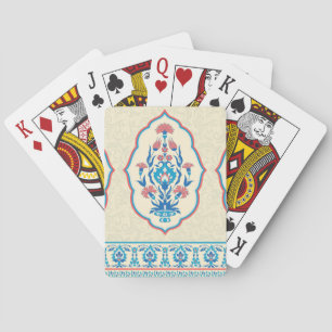 Ethnic Floral Fabric: Seamless Elegance Playing Cards