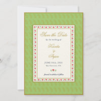 Ethnic Floral Frame Mint Green Photo 