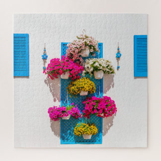 Ethnic Floral: Garden Wall Jigsaw Puzzle