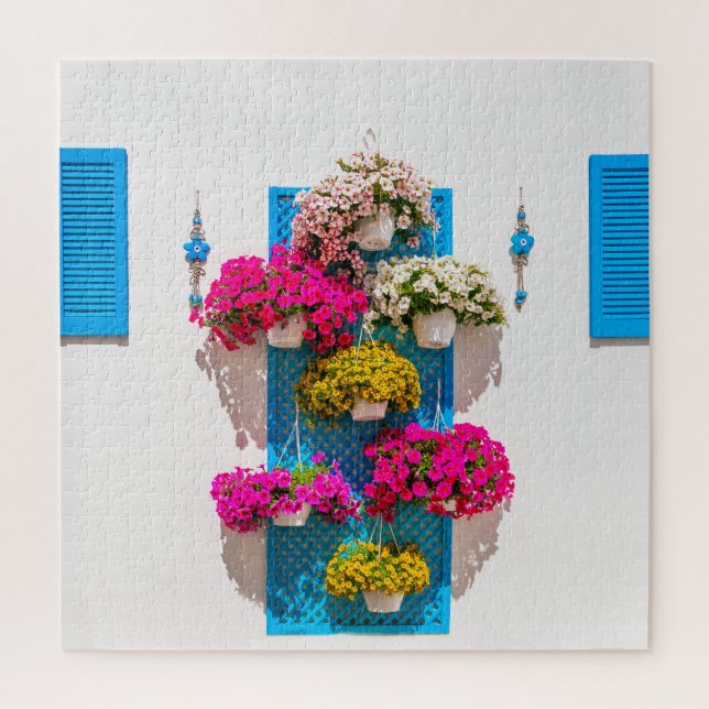 Ethnic Floral: Garden Wall Jigsaw Puzzle (Vertical)
