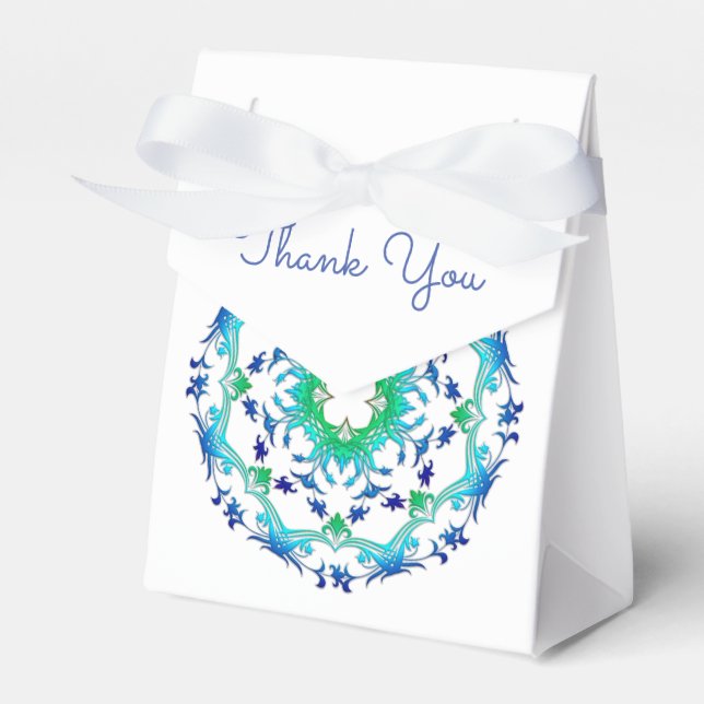 Ethnic Floral  Mandala. Favour Box (Front Side)