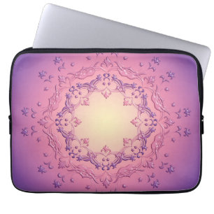 Ethnic floral mandala. laptop sleeve