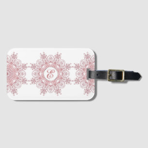 Ethnic floral mandala. luggage tag