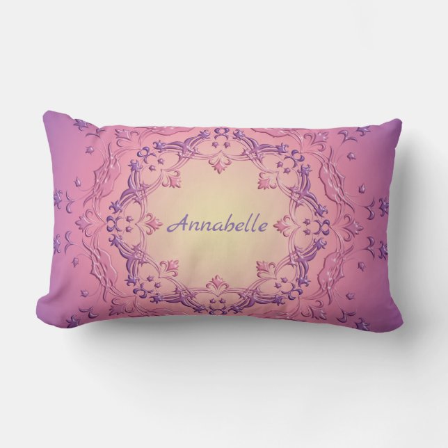 Ethnic floral mandala. lumbar cushion (Front)