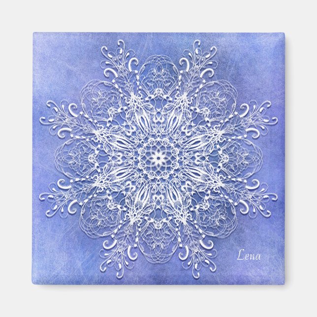 Ethnic floral mandala. magnet (Front)