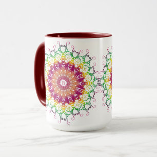 ethnic floral mandala. mug