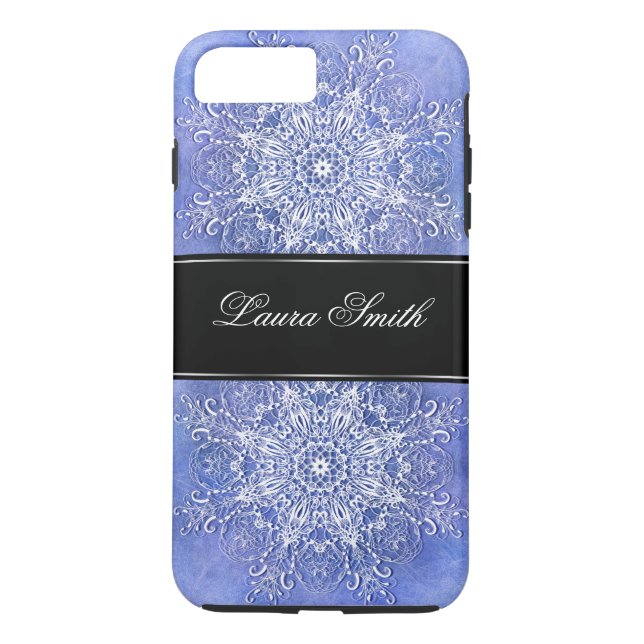 Ethnic Floral Mandala on grunge bascgrounde iPhone Case-Mate iPhone Case (Back)