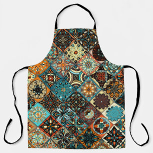 Ethnic floral mandala seamless pattern. Colourful  Apron