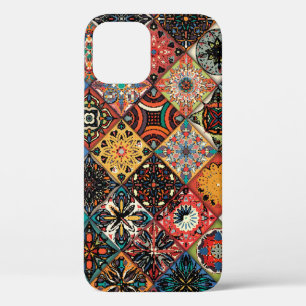 Ethnic floral mandala seamless pattern. Colourful iPhone 12 Case