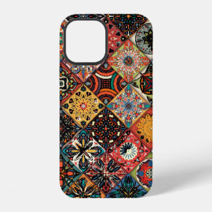 Ethnic floral mandala seamless pattern. Colourful  iPhone 12 Case