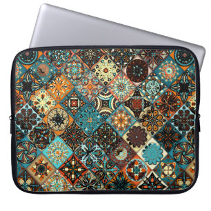 Ethnic floral mandala seamless pattern. Colourful  Laptop Sleeve