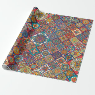 Ethnic floral mandala Wrapping Paper