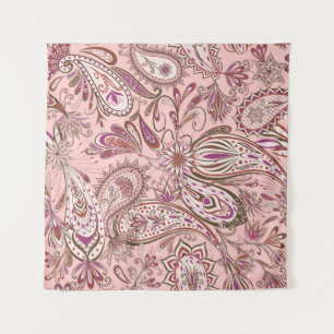 Ethnic Floral: Oriental Paisley Design. Tapestry