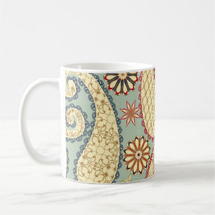 Ethnic floral, paisley vintage style. coffee mug