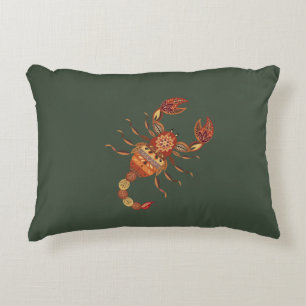 Ethnic Floral Scorpion Decorative Cushion