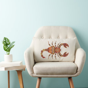 Ethnic Floral Scorpion Lumbar Cushion