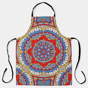 Ethnic floral, seamless bohemian pattern. apron