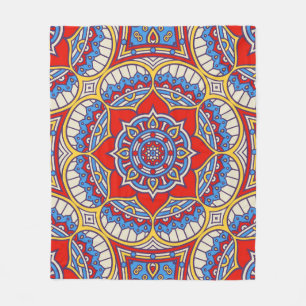 Ethnic floral, seamless bohemian pattern. fleece blanket