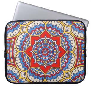 Ethnic floral, seamless bohemian pattern. laptop sleeve