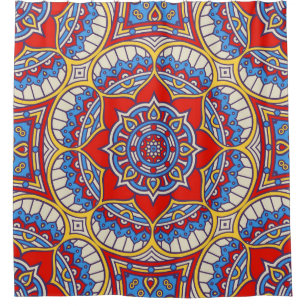 Ethnic floral, seamless bohemian pattern. shower curtain