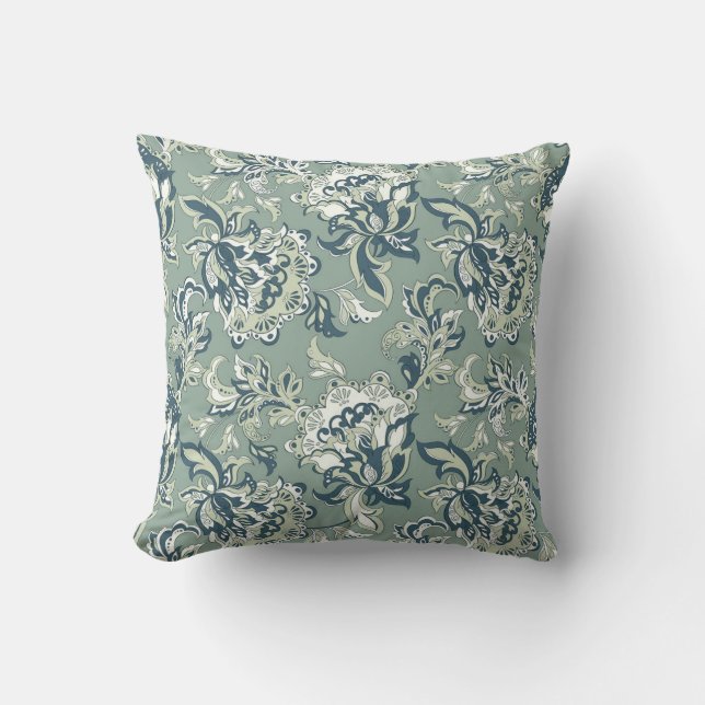 ethnic floral seamless pattern. folkloric batik or cushion (Front)
