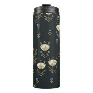 Ethnic Flowers: Vintage Ornamental Design Thermal Tumbler