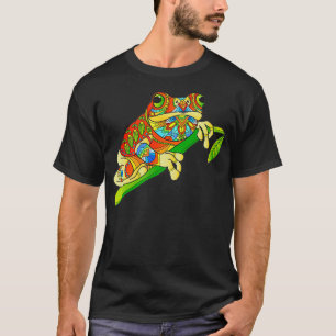 Ethnic Frog Boho Mandala Yoga Lover Men Women  T-Shirt