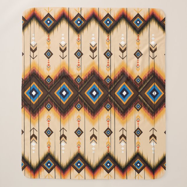 Ethnic geometric: abstract pattern design. sherpa blanket (Front)