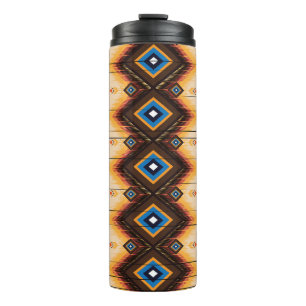 Ethnic geometric: abstract pattern design. thermal tumbler
