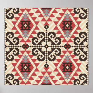 Ethnic Geometric: Abstract Seamless Poster