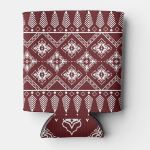 Ethnic Geometric Asian Style Pattern Can Cooler