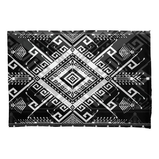 Ethnic geometric Indian border, abstract. Pillowcase (Front)