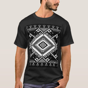 Ethnic geometric Indian border, abstract. T-Shirt