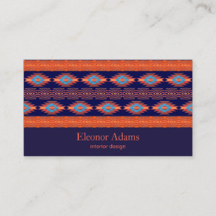 Ethnic  geometric pattern. business card
