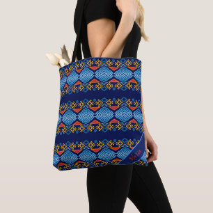 Ethnic Geometric pattern.monogram Tote Bag