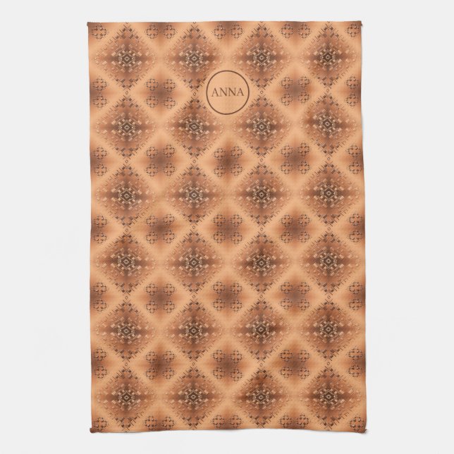 Ethnic geometric pattern. tea towel (Vertical)