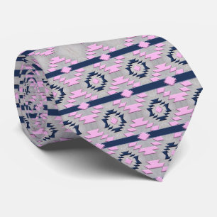 Ethnic geometric pattern. tie