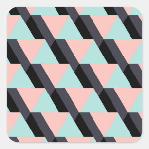 Ethnic Geometric Seamless Ornament Square Sticker