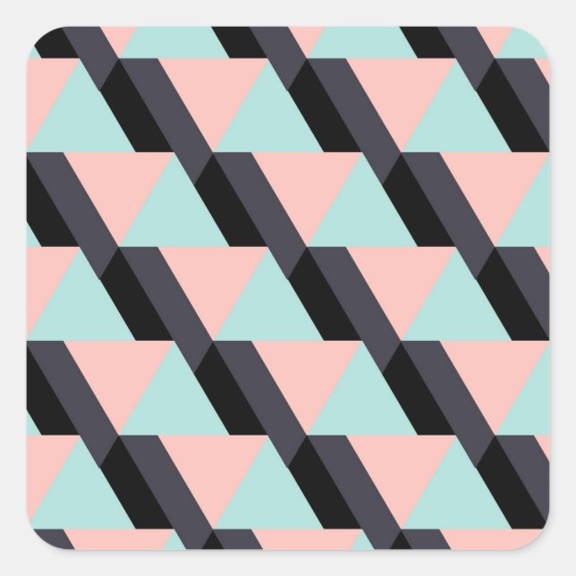 Ethnic Geometric Seamless Ornament Square Sticker (Front)