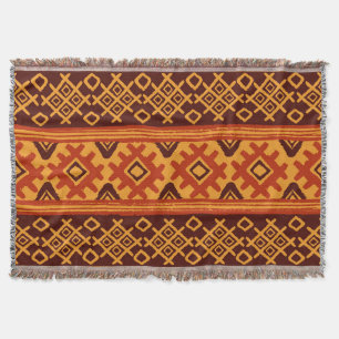Ethnic geometric, traditional folk pattern. throw blanket