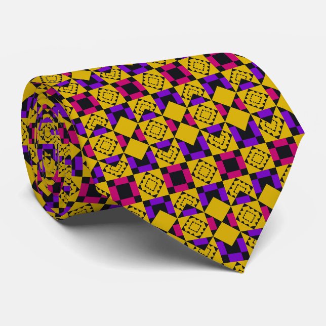 Ethnic Geometry  Tie (Rolled)