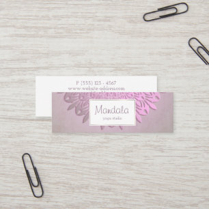 Ethnic gradient mandala mini business card