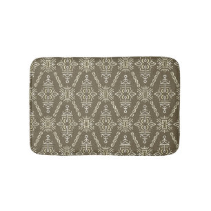 Ethnic Hand Drawn Boho Tile Bath Mat
